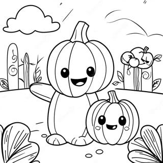 Cute Pumpkin Patch Coloring Page 72466-16209