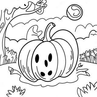 Spooky Pumpkin Patch Coloring Page 72467 16214