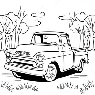 Vintage Chevy Truck Coloring Page 72492-16234