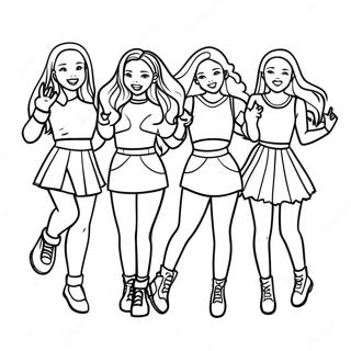 Blackpink Members Dancing Coloring Page 72543-16269