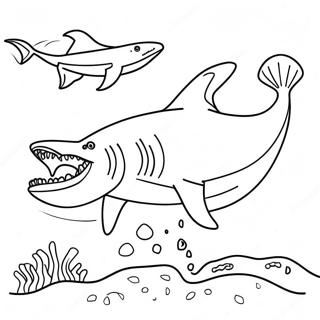 Megalodon Coloring Pages