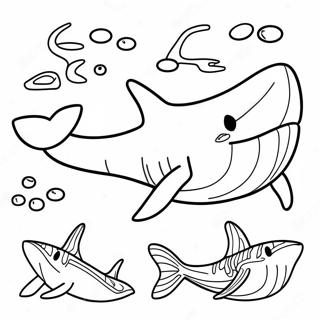 Realistic Megalodon Swimming Coloring Page 72569-16291