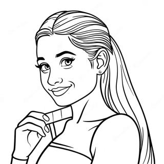 Ariana Grande Coloring Page 72619-16328