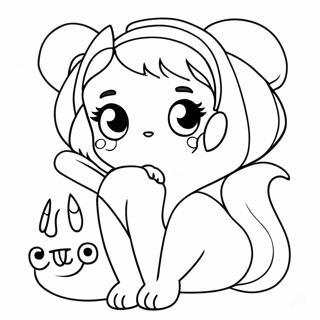 Cute Ariana Grande With Cat Coloring Page 72620-16330