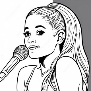 Ariana Grande Singing On Stage Coloring Page 72623-16343
