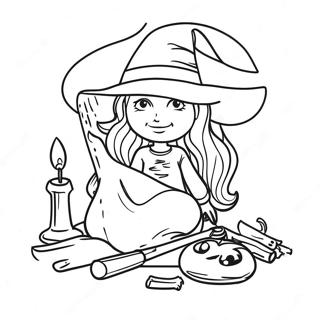 Witchy Coloring Page 72645-16348