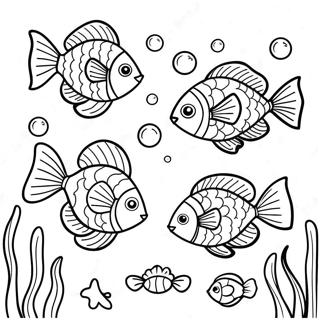 Underwater Scene With Colorful Fish Coloring Page 72724 16411