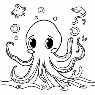 Playful Teenage Kraken In The Ocean Coloring Page 72751 16435