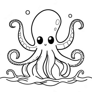 Playful Teenage Kraken In The Ocean Coloring Page 72751 16436