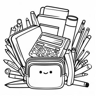 Cute Back To School Supplies Coloring Page 72802-16470