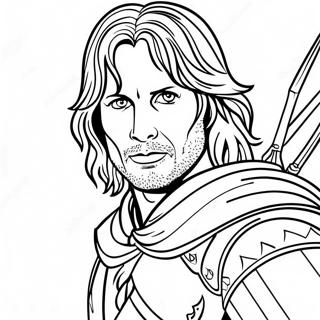 Aragorn In Battle Coloring Page 72882-16538