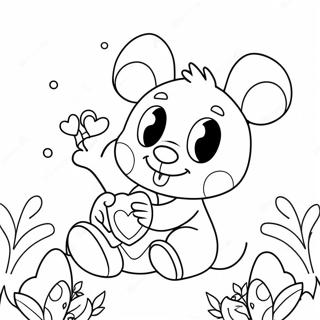 Cute Disney Valentines Coloring Page 72982-16606