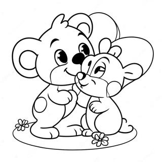 Cute Disney Valentines Coloring Page 72982-16608