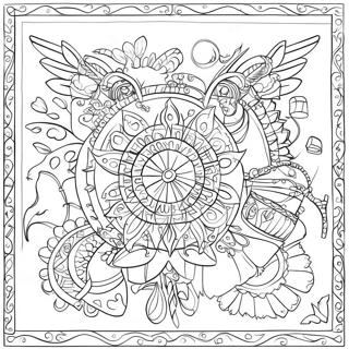 Cultural Symbols Of Countries Coloring Page 73011 16637