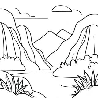 Beautiful Countries Landscape Coloring Page 73012 16641