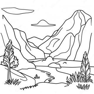 Beautiful Countries Landscape Coloring Page 73012 16644