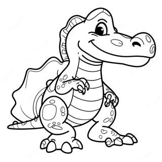 Energetic Montgomery Gator Coloring Page 73062-16677