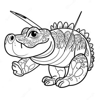 Energetic Montgomery Gator Coloring Page 73062-16679