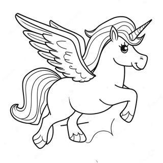 Magical Alicorn In Flight Coloring Page 73111-16710