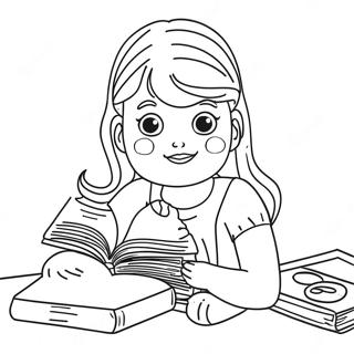 Reading Coloring Pages