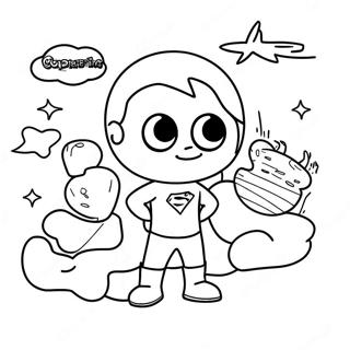 Ryan's World Superhero Coloring Page | Coloring-Pages.com