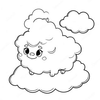 Fluffy White Cloud Coloring Page 73318-16869