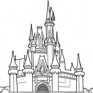Sparkling Disney Castle Coloring Page 73345-16898