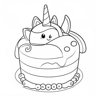 Unicorn Cake Coloring Page 73393-16926