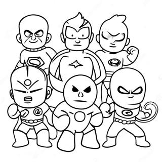 Goo Jit Zu Superheroes Team Coloring Page 73447-16983