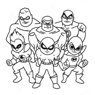 Goo Jit Zu Superheroes Team Coloring Page 73447-16984