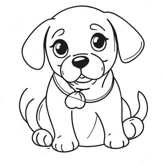 Realistic Puppy Coloring Page 73520-17028