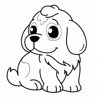 Cute Fluffy Puppy Coloring Page 73521-17029