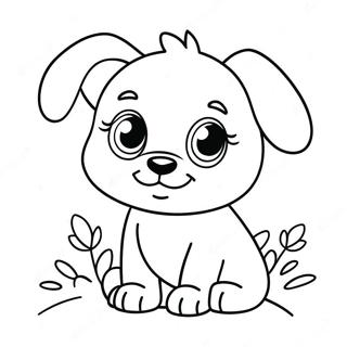 Adorable Puppy With Big Eyes Coloring Page 73523 17038