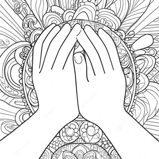 Prayer Hands Coloring Page 73576 17084