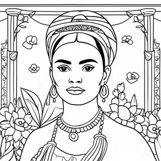 Frida Kahlo Coloring Pages