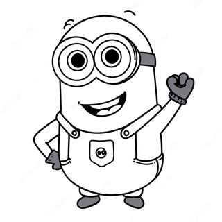 Happy Minion Coloring Page 7367-1613