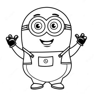 Happy Minion Coloring Page 7367-1614