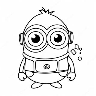 Minion With Sunglasses Coloring Page 7368-1981