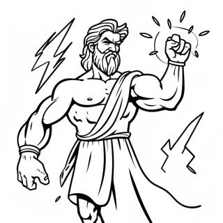 Zeus Throwing Lightning Bolts Coloring Page 73753-17212