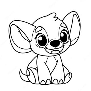 Cute Stitch Christmas Coloring Page 73777-17225