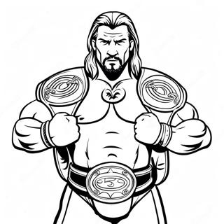 Challenging Triple H Holding Two Belts Connect The Dots Page 73806-17258