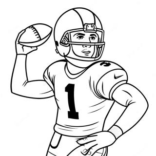 Wide Receiver Football Player Coloring Pages