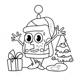 Spongebob Christmas Coloring Pages