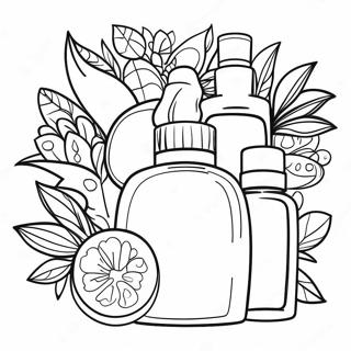 Natural Skincare Products Coloring Page 74086-17469