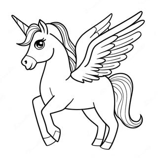 Majestic Pegasus Flying Coloring Page 74112-17490