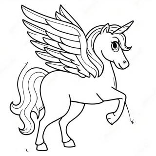 Elegant Pegasus In A Sunset Coloring Page 74114-17498