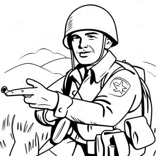 Ww2 Soldier In Battle Coloring Page 74189-17550