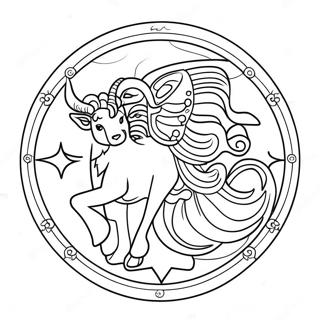 Zodiac Sign Coloring Page 74240-17587