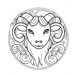 Aries Zodiac Coloring Page 74241-17589