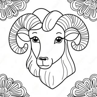 Aries Zodiac Coloring Page 74241-17590